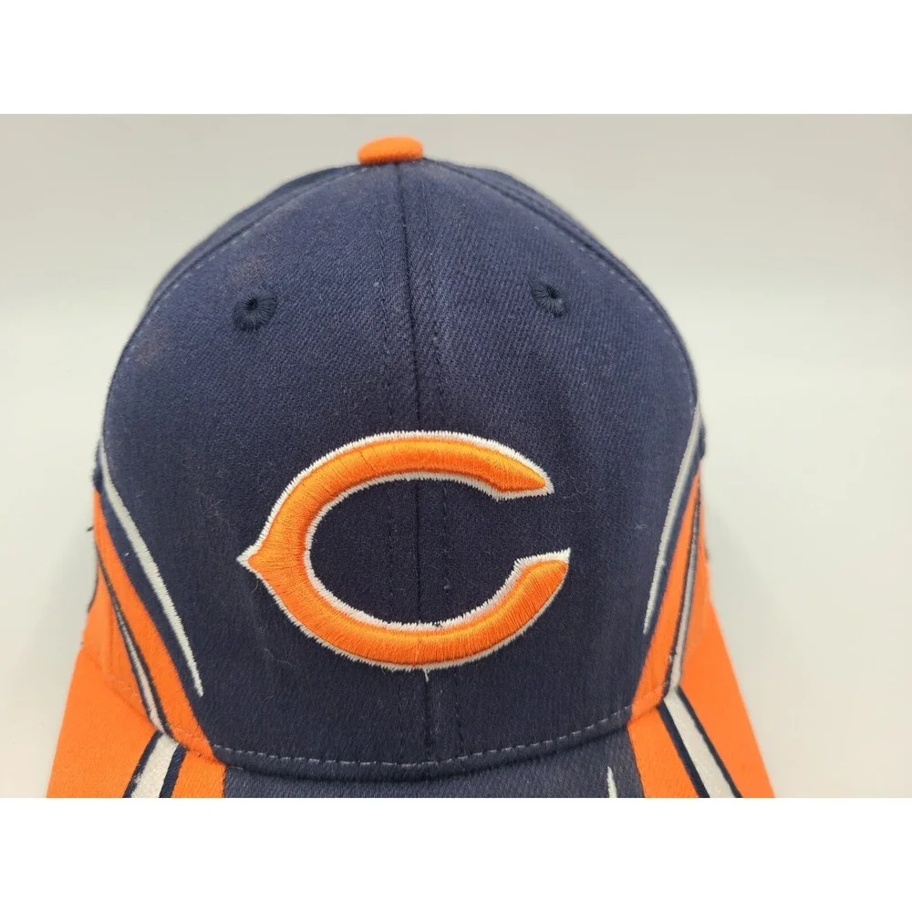 Youth Chicago Bears Reebok Flex Fitted Hat Cap Boy Girl NFL Football Blue Orange